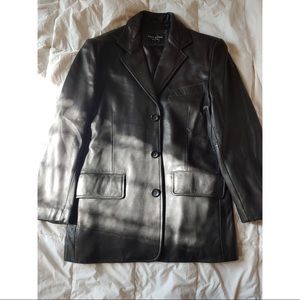 Sally and John Black Leather Jacket